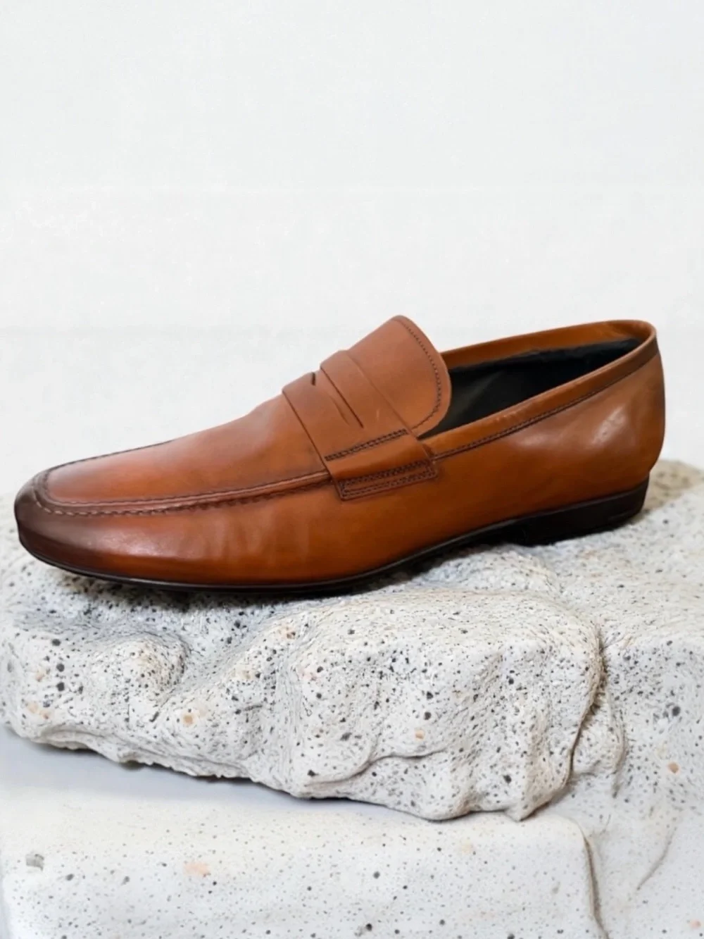 TO BOOT NEW YORK Adam Derrick Portofino Tabacco Leather Penny Loafer Size 11